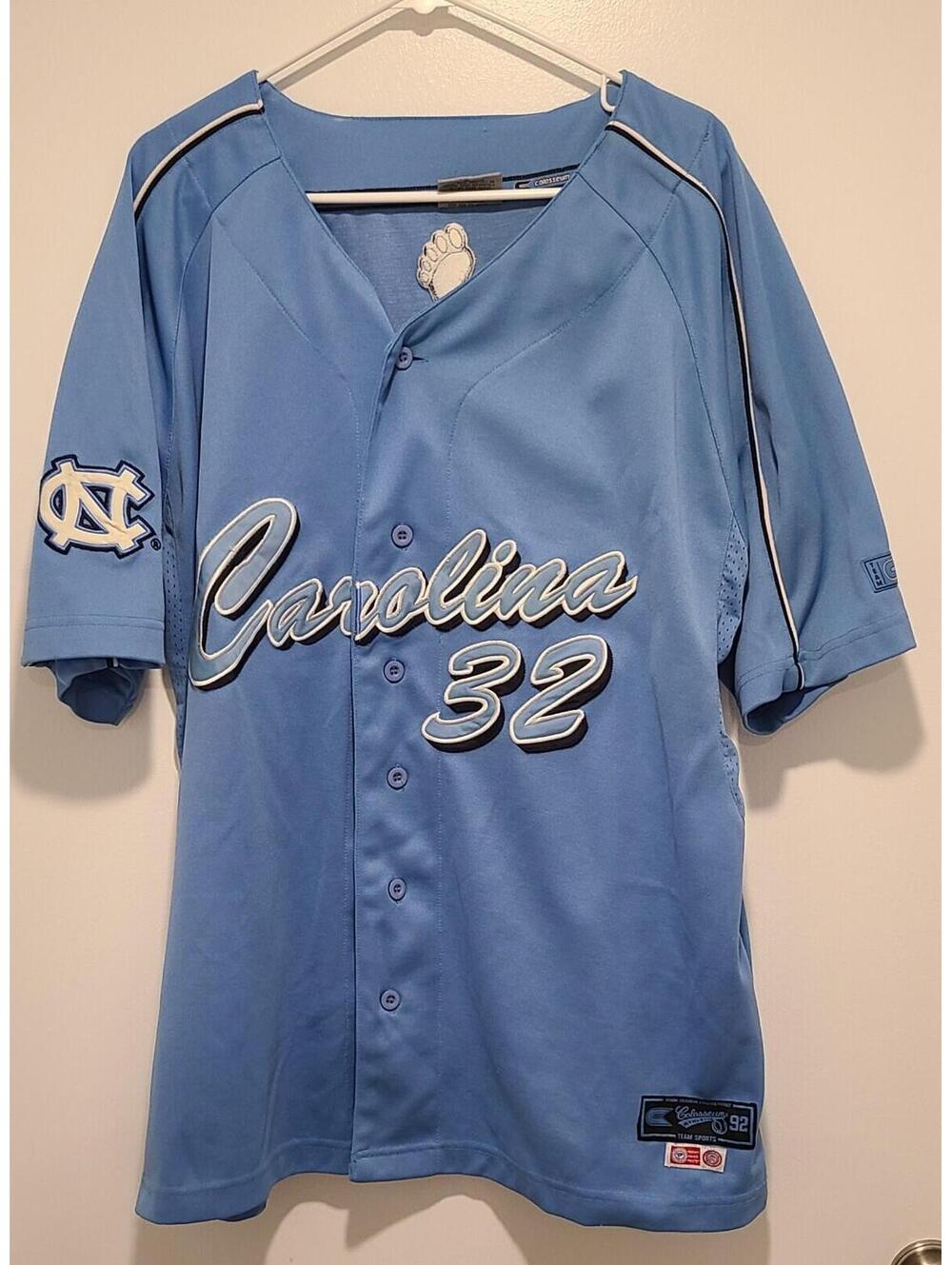 Colosseum Athletics UNC North Carolina Tar Heels Baseball Jersey #32 XXL